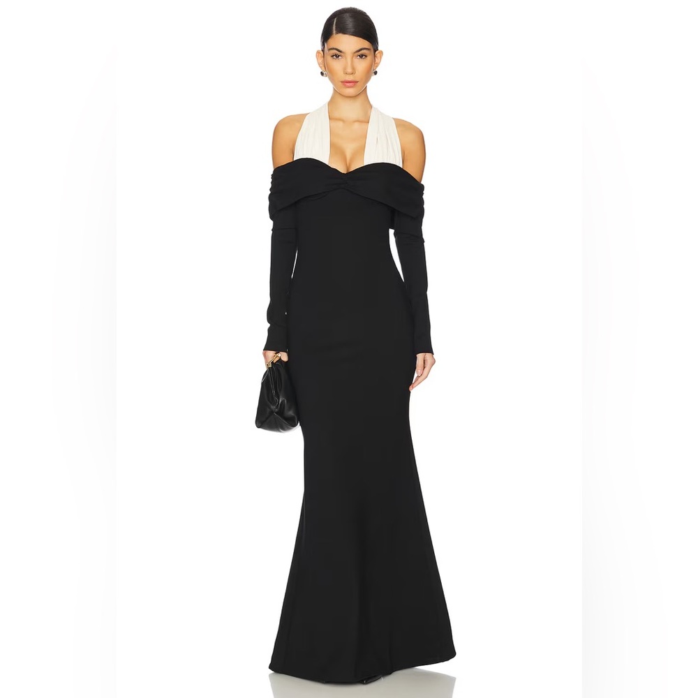 Camila Coelho Black and Cream Dress - Picture 4 of 10